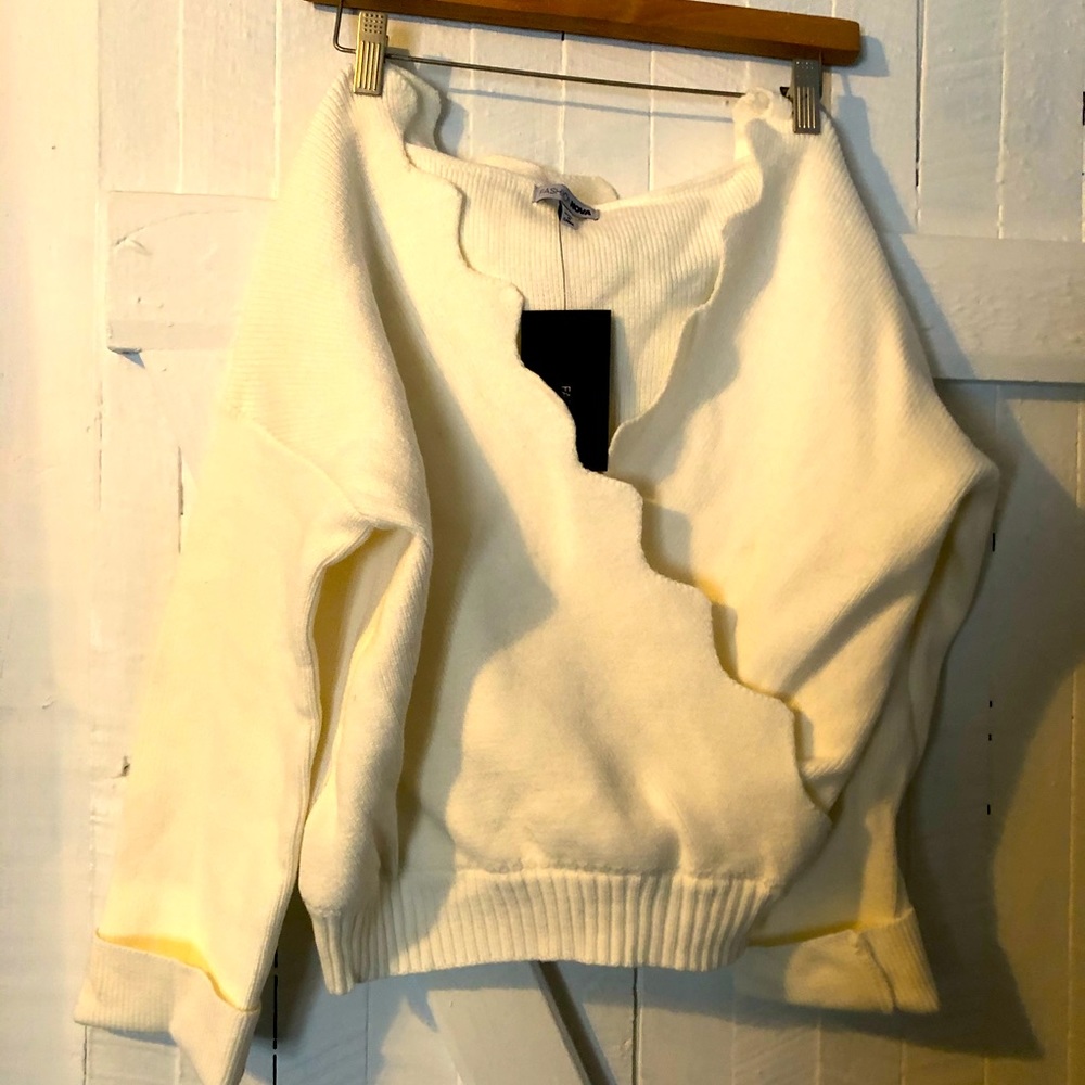 3 cropped off the shoulder sweaters